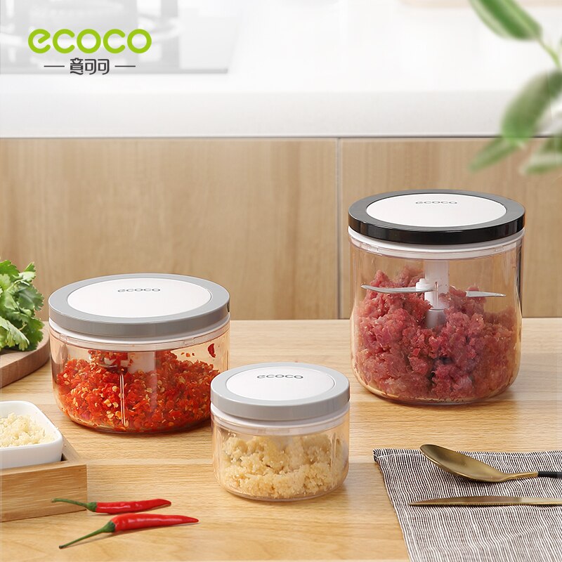ECOCO Manual Food Chopper Pull Onion Chopper Large Vegetable Processor Blender Mincer Mixer for Egg Meat Salad Fruit Pesto Puree