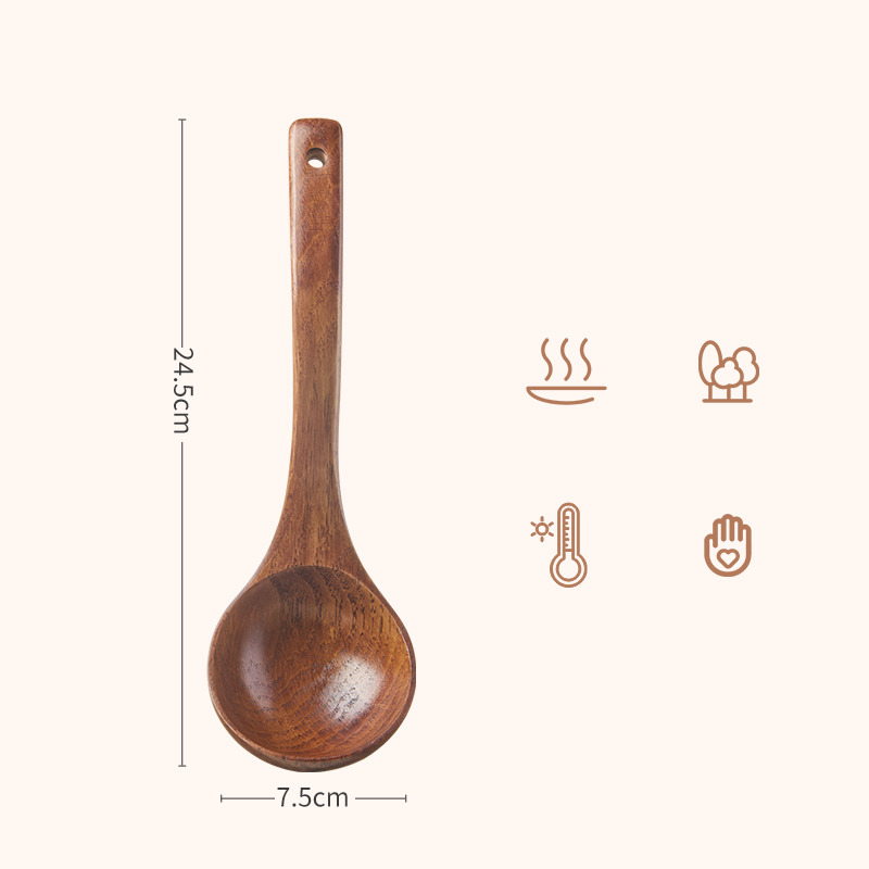 Cuillère en bois naturel pour ustensiles de cuisine, ustensiles antiadhésifs, cuillères de cuisine faites à la main, ensembles de vaisselle, outil de cuisine: BLANC