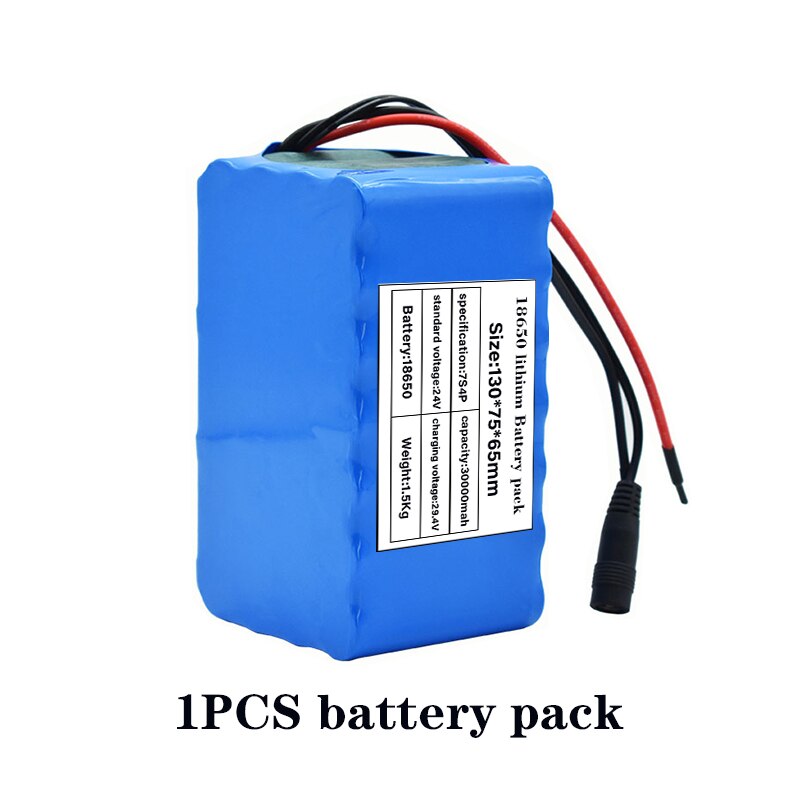 29.4V 30Ah high power 7S4P 18650 Lithium Battery pack with BMS 29.4V Electric bicycle electric car+29.4V2A charger: Blue