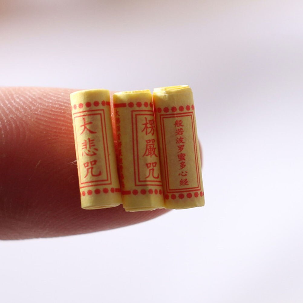 5pcs Models Decorative Scripture Scroll Desktop Model Decor Scripture Scroll Model for Home Photography