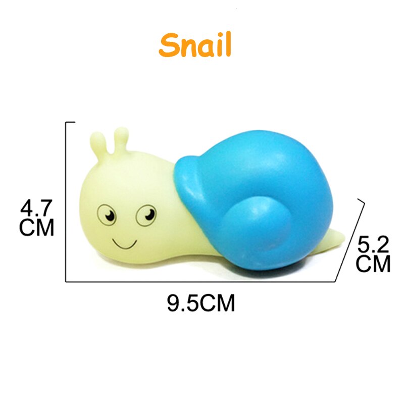 Baby Bath Toy Swimming Pool Baby Toys Kids Water Spray Colorful Car Boat Train Soft Rubber Toys for Boys Girls Safe Material: Snail