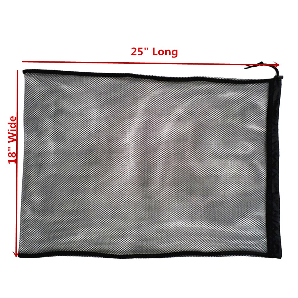 Multi Functional Scuba Diving Mesh Drawstring Bag for Swimming Water Sports Beach Diving Travel Gym Gear Black 64 x 46cm