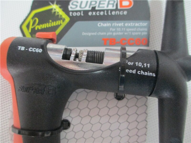 Super b kæde pro nitte udtrækker 10/11 speed cykel kæde værktøj tb -cc60 cykel reparation værktøj specielt til 10 & 11 speed