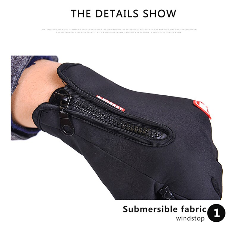 WEST BIKING Cycling Gloves Winter Warm Windproof Bike Gloves Touch Screen Anti-slip Full Finger Luva Ciclismo Bicycle Gloves