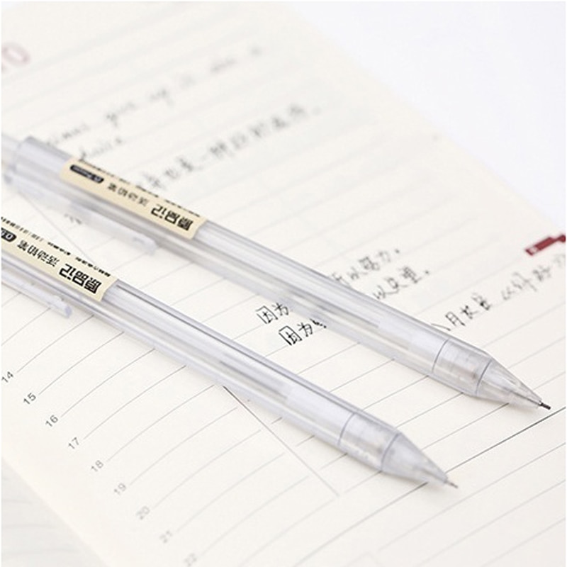 3Pcs/Lot 0.5mm/0.7mm School Transparent Simple Bendy Automatic Pencil Sketch Modeling Student Stationery Lead Drawing