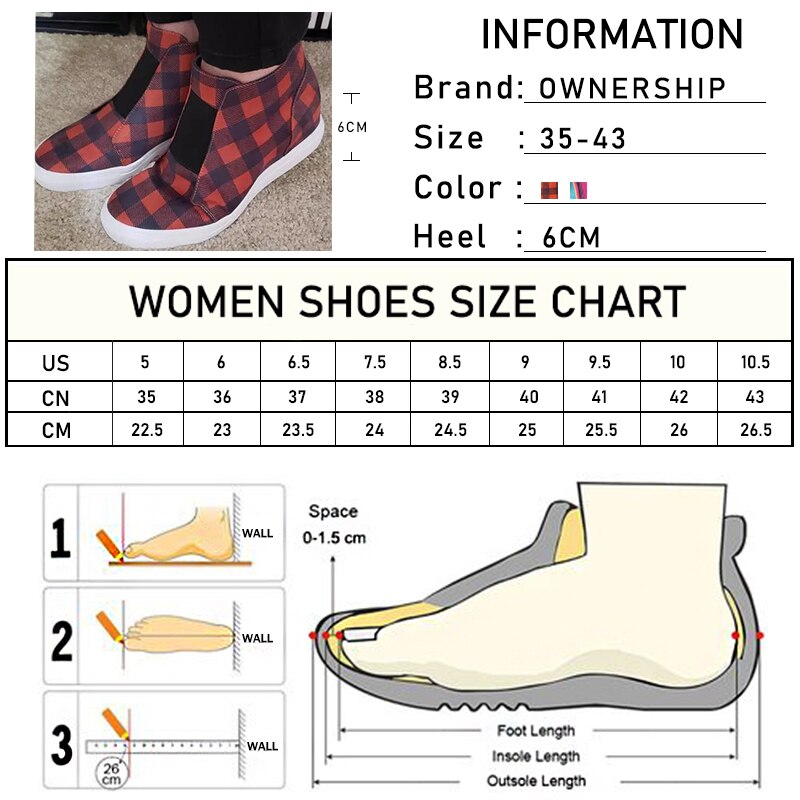 Sneaker voor dames, lengtetoenemende dames, grote maat, 43 rits, geruite damesschoenen met vulkanische afwerking, casual comfortschoenen voor dames
