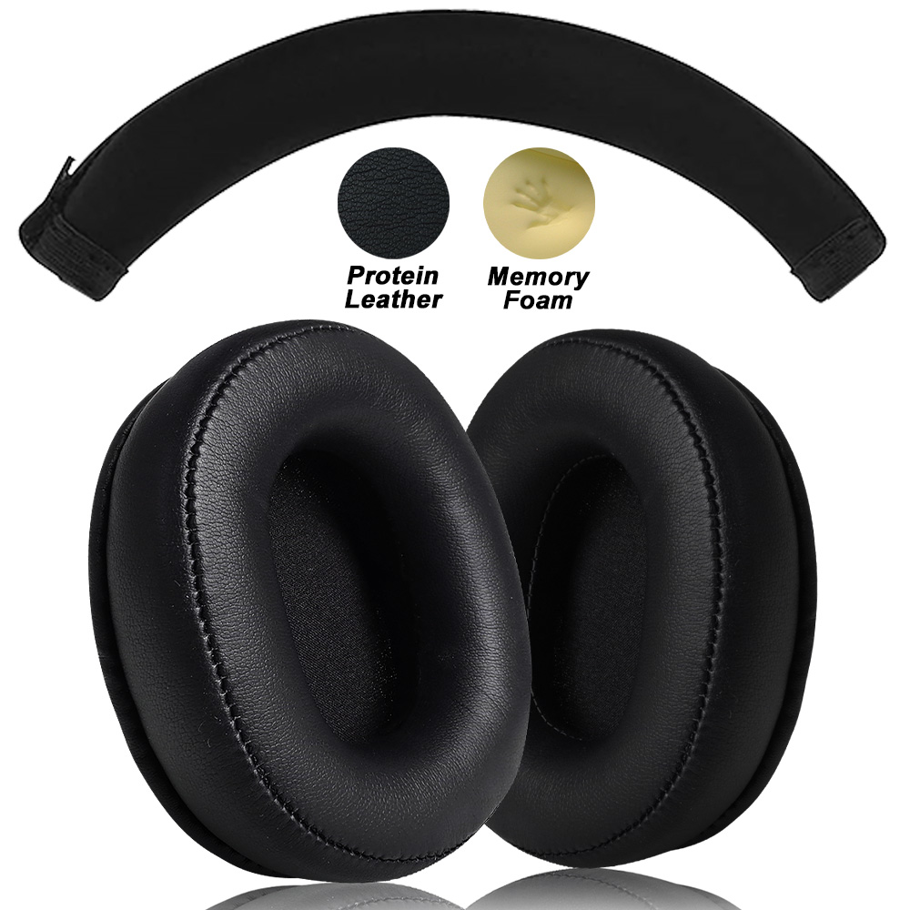 Almohadillas para auriculares OneOdio A70 A71, almohadillas de repuesto para auriculares, orejeras, tela de malla suave, cubiertas para memoria, proteína de esponja: Plata
