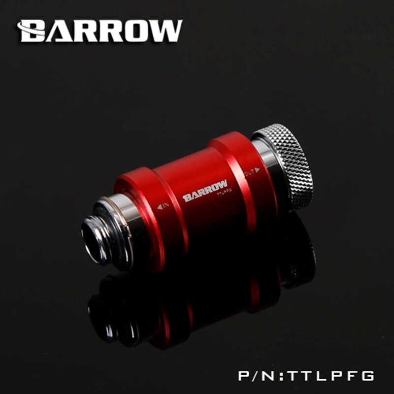 Barrow TTLPFG Flat push type check valve single inner thread part for water cooling computer