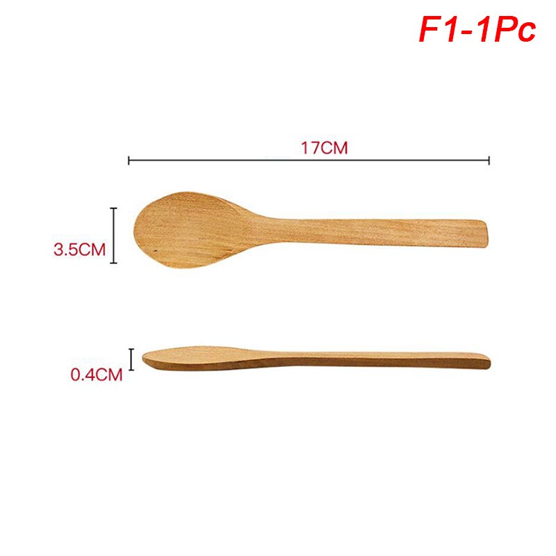 1pc/3 st bambu sylt sked baby honungssked kaffesked delikat kök med krydda liten skopa tesked: F1
