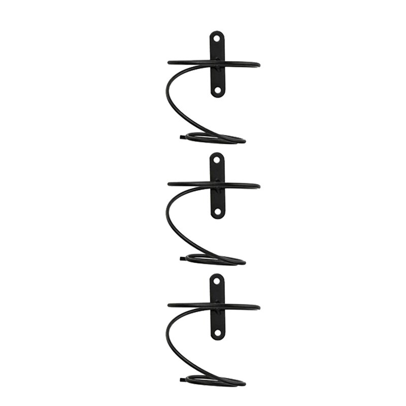 3 pakkausta yksinkertainen yhden pullon seinään kiinnitettävä viiniteline, viinipulloteline, metalliriippuva viiniteline: Default Title