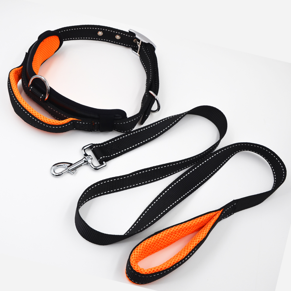 Halsband Leash Set Mesh Ademend Verstelbare Halsbanden S/M/L Nylon sterke handvat tractie Leash honden accessoires