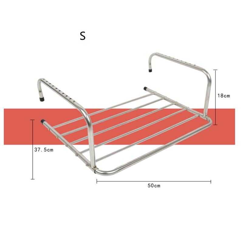 Acier inoxydable pliable séchage cintre sèche-linge intérieur extérieur balcon télescopique étagère fenêtre balcon séchage cintres