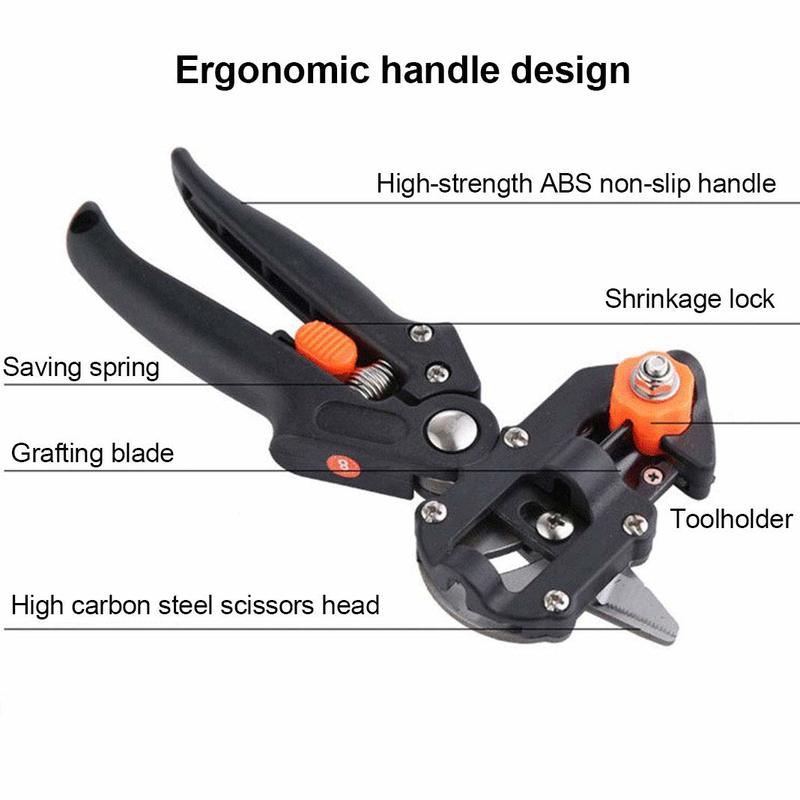 Garden Fruit Tree Pruning Shears Scissor Grafting Cutting Tool with Blade Hand-Held Grafting Shears Pruner Garden Tools Set