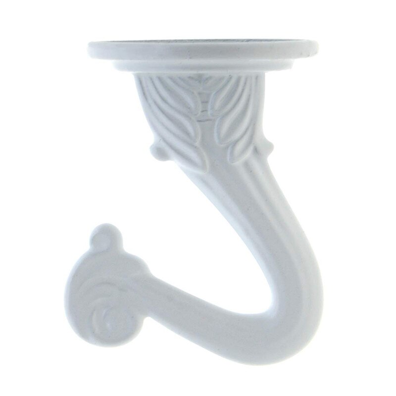 Swag loftkroge 2/4 stk julekrans kroge til hængende planter hjem kraftig cellekrog med hardware sæt loft: Stor 2 stk / Hvid