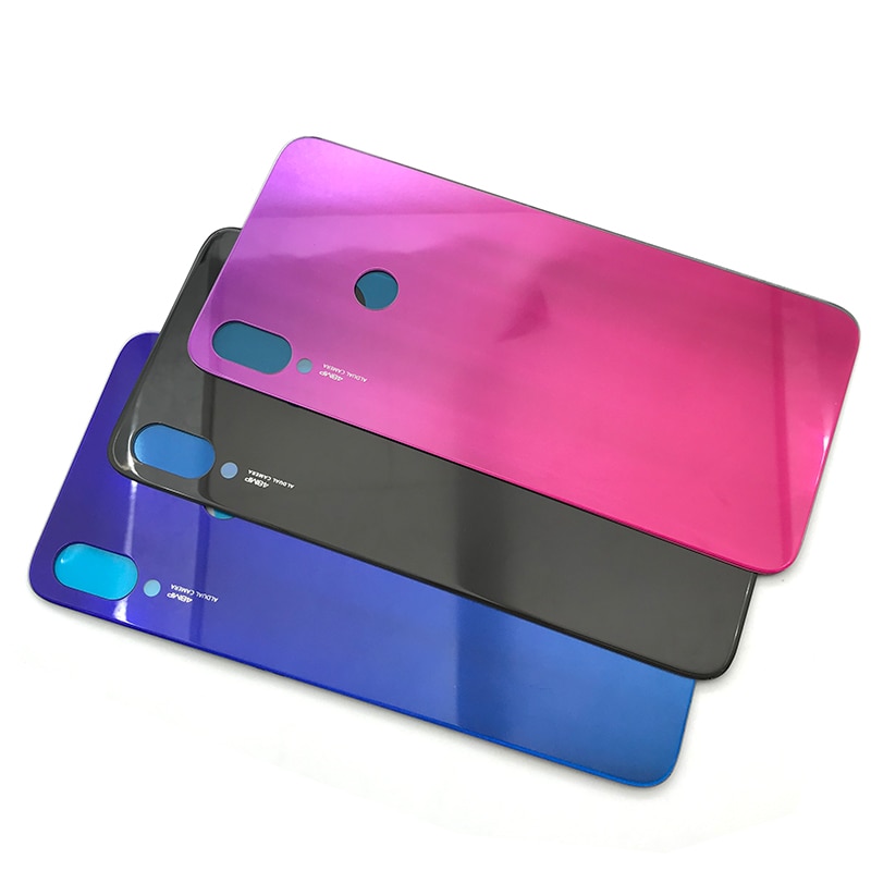 Capa traseira de vidro para xiaomi redmi, cobertura de bateria para celulares xiaomi redmi note 7 pro cobertura de vidro da bateria