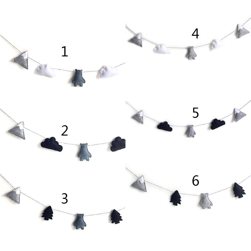 Schattige Beer Cloud Boom Opknoping Hanger Kinderen Kinderkamer Props Decoratieve Ornamenten Voor Zuigelingen Baby Fotografie Prop