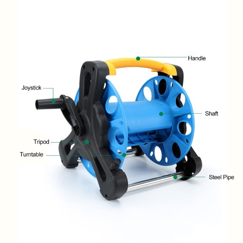 Portable Water Pipe Hose Reel Holder Garden Winding Device Storage Rack Tool Garden Hose Water Pipe Tube Reel Rope Storage Rack
