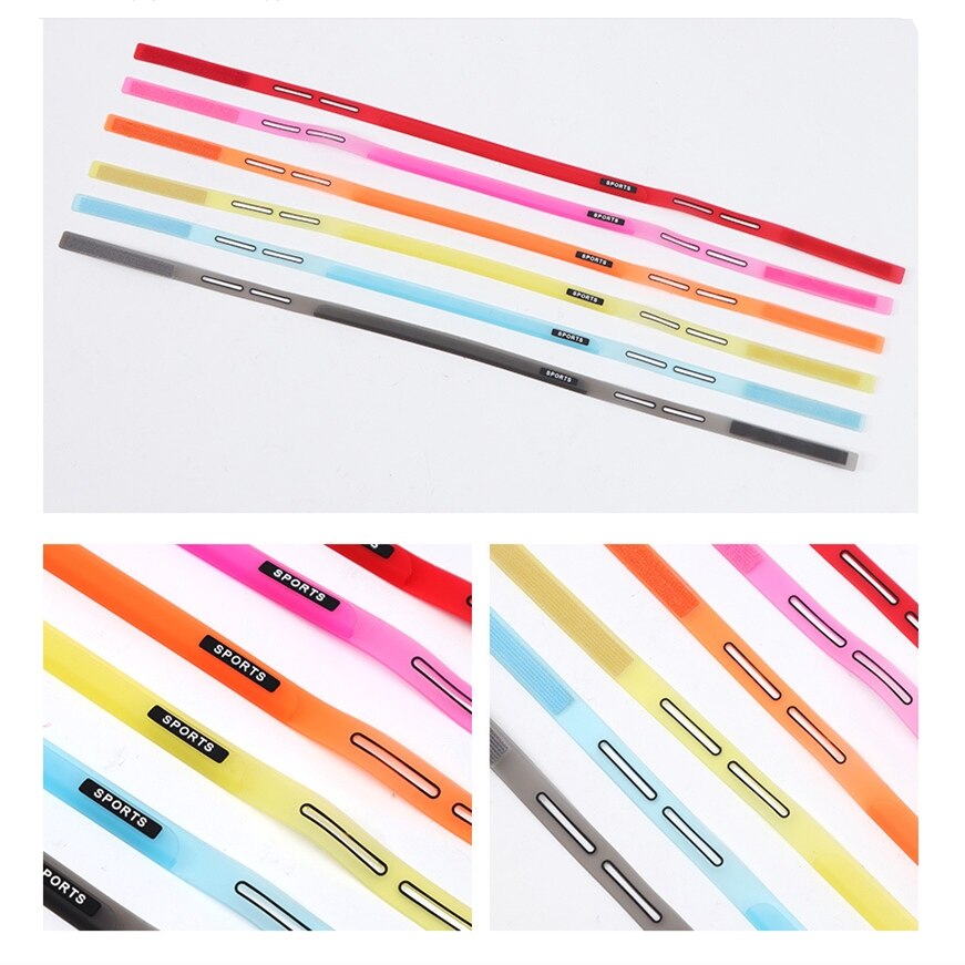 1pc PVC Soft Silicone Headband Men Running Sweatband Quick Absorb Athletic Headband Sport High Elastic Guiding Sweat Band Head