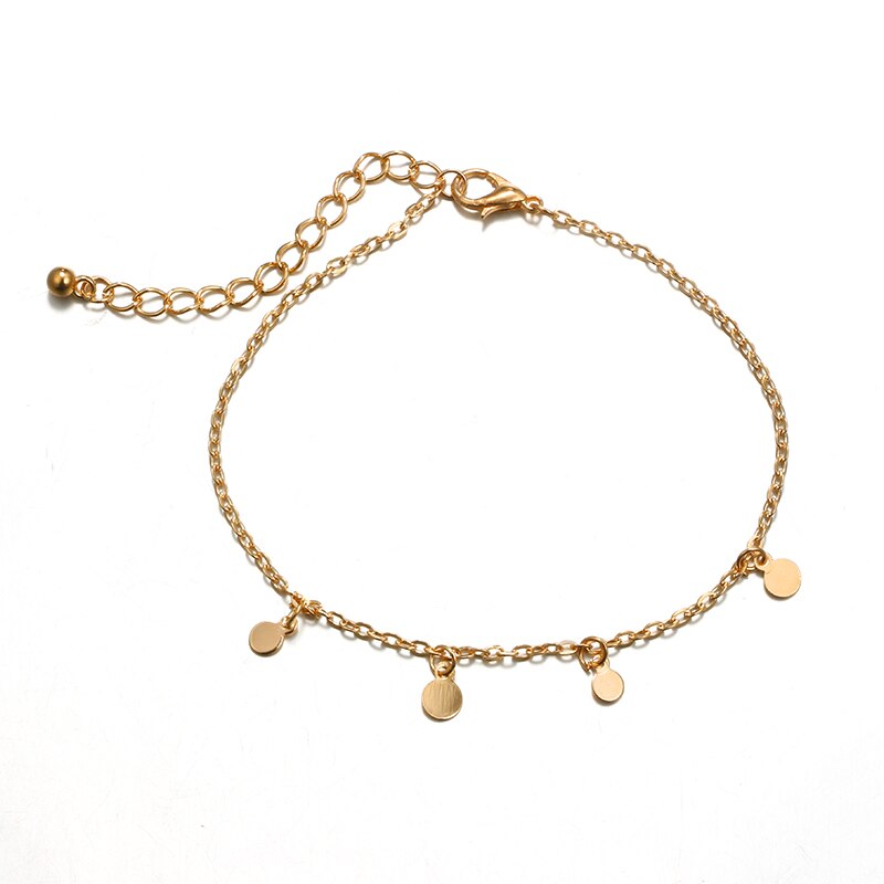 HuaTang Boho Multilayer Crystal Star Pendant Chains Bracelet Set Multilayer Sequin Female Cuff Bangle Beach Jewelry 3996