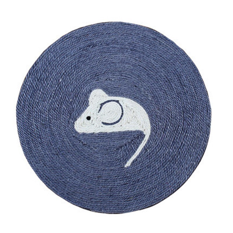 Kattenkrabmat exclusieve uitvoering handgemaakte ronde sisal hennep krabmat handige krab instinct verlichting mat voor katten: En