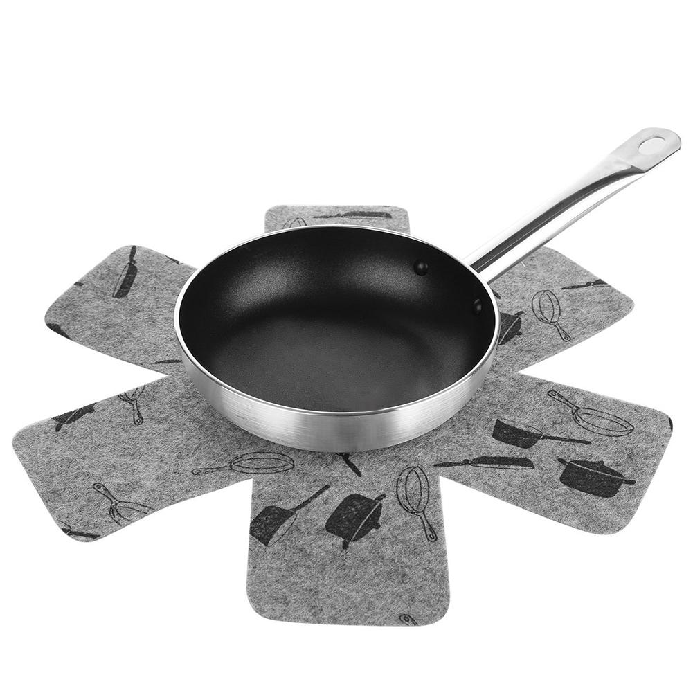 3Pcs/6Pcs/8Pcs Pot Pan Non-slip Scratch-proof Mat Protector Pads Divider Table Separator Set Kitchen Cookware Tools 30E