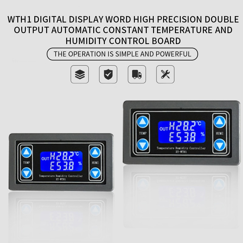 Digital Thermostat Humidity Controller Egg Incubator Temperature Humidity Controller 10A Direct Output Hygrometer Control: Default Title