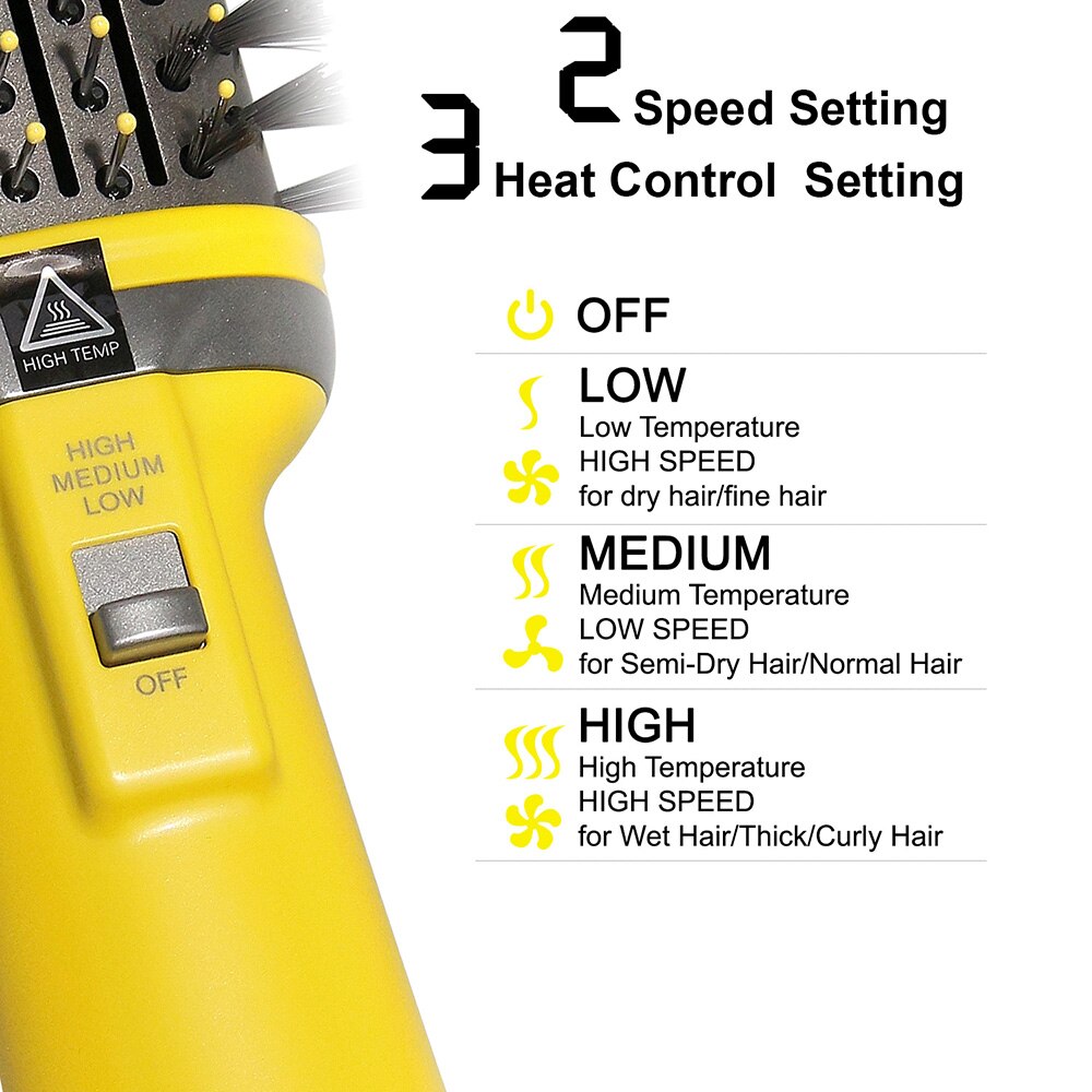 3th One Step Hair Dryer Air Brush Blow Dryer Comb Curling Iron Hair Straightener Brush Hair Styling Tool