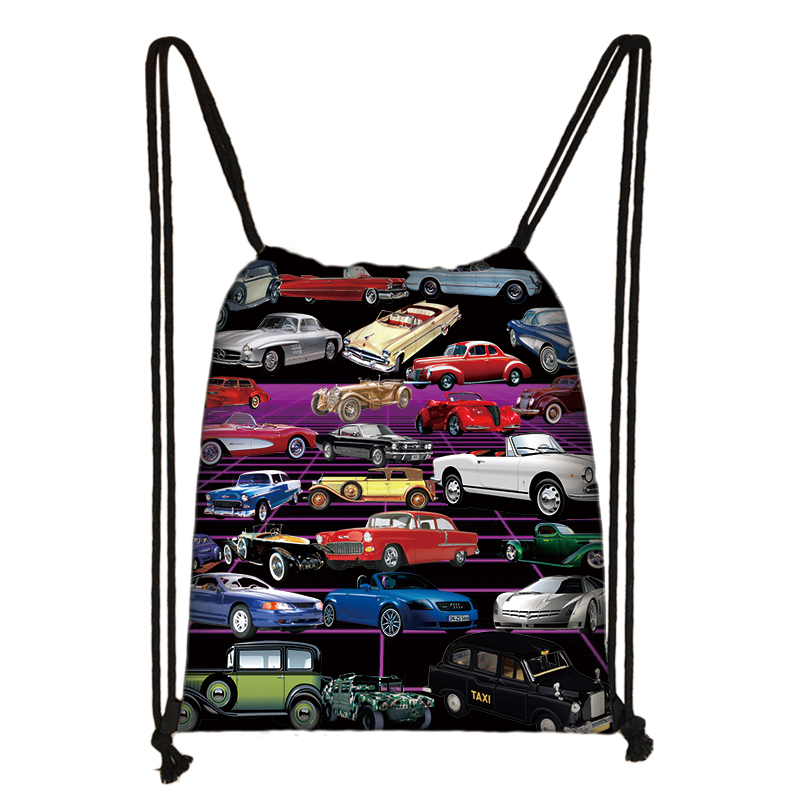 Kühlen Auto/Lieferwagen druck kordelzug tasche frauen männer reisetaschen Teenager Rucksack damen lagerung taschen freundlicher bookbag: skdsaiche06