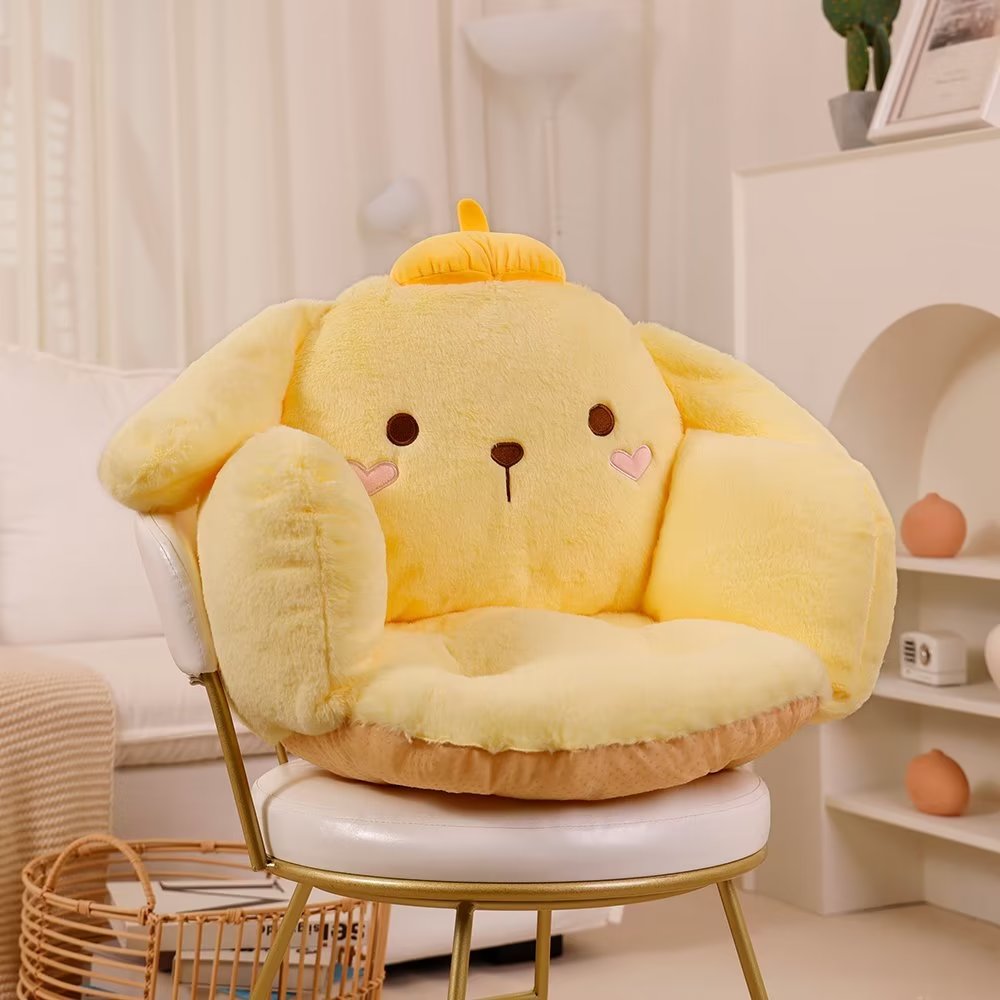 Sanrio süß meine Melodie Sitzkissen Pom Pom Purin Sitzkissen für Stuhl warmen Hintern Hangyodon Rücken kissen rutsch feste Wohnkultur: Gelb