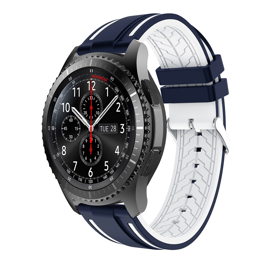 Samsung galaxy watch 46mm gear  s3 frontier -ranneke silikonikelloranneke kellonrannekkeen vaihto urheiluranneke 22mm kellonranneke