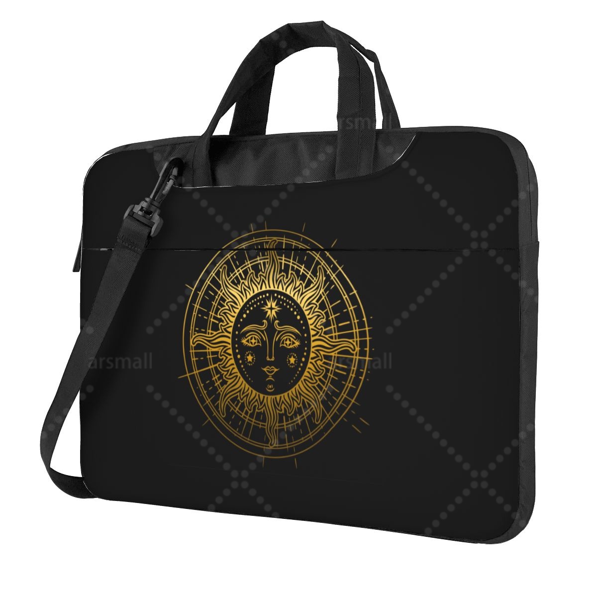 Sun And Moon Psychedelic Laptop Shoulder Bag Compatible with 13/14/15.6 Inches Laptop Netbook PC Cover Pouch: M / Beige