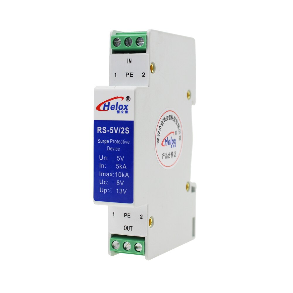 Rail RS485 Signal Lightning Protector Control Signal Surge Signal Arrester RS-5V/2S