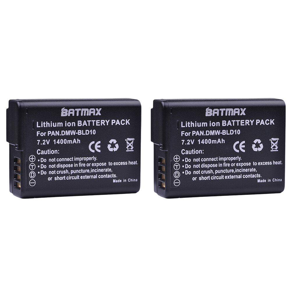 2Pcs 1400mAh DMW-BLD10E DMW BLD10E BLD10 BLD10PP Batteries for Panasonic DMC GF2GK GF2 G3 GX1 DMC-GF2 DMC-G3 DMC-GX1 Battery