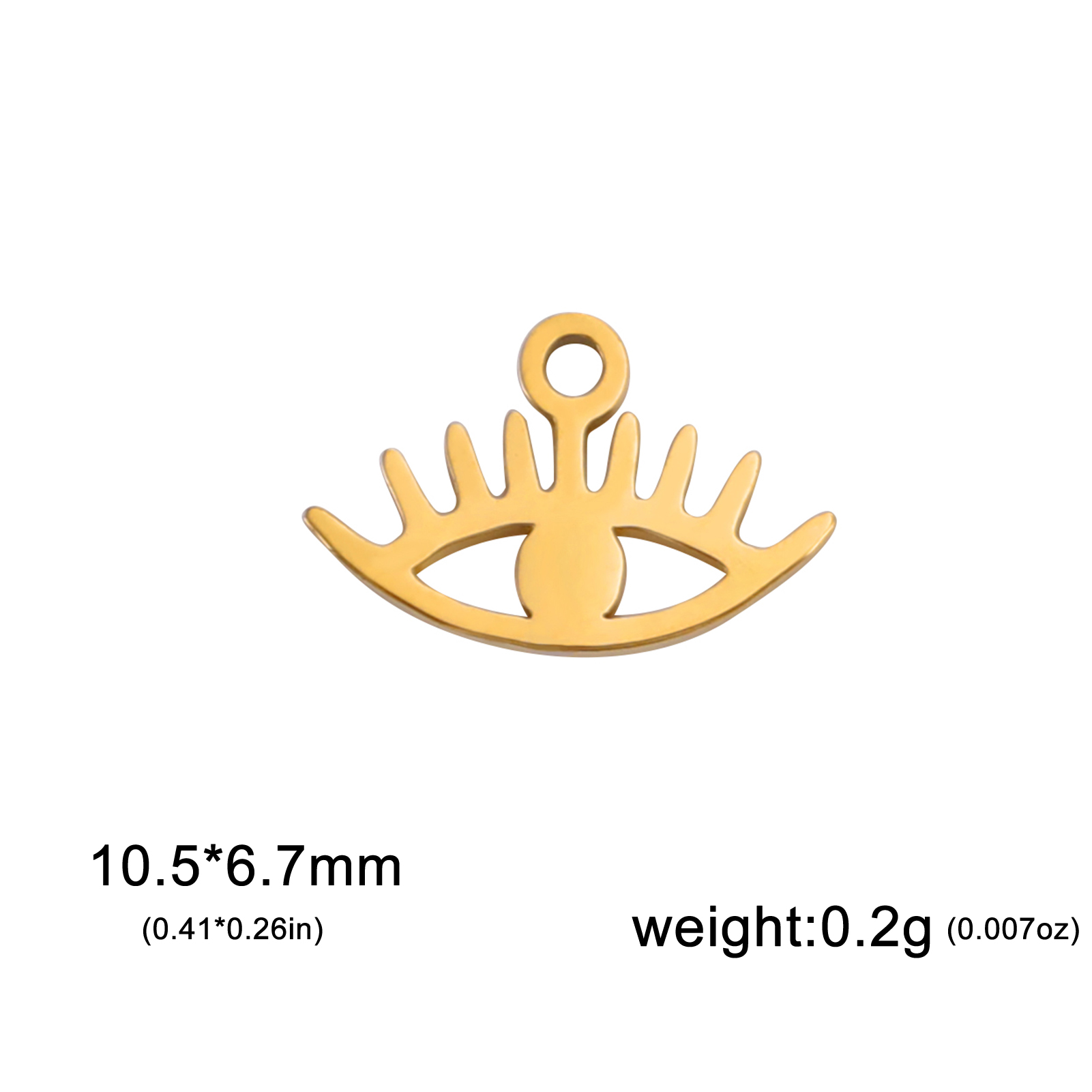 EUEAVAN-abalorios de nudo celta de acero inoxidable, 5 uds., para fabricación de joyas, colgante minimalista de flor de la vida, Egipto, mal de ojo,: Oro champán