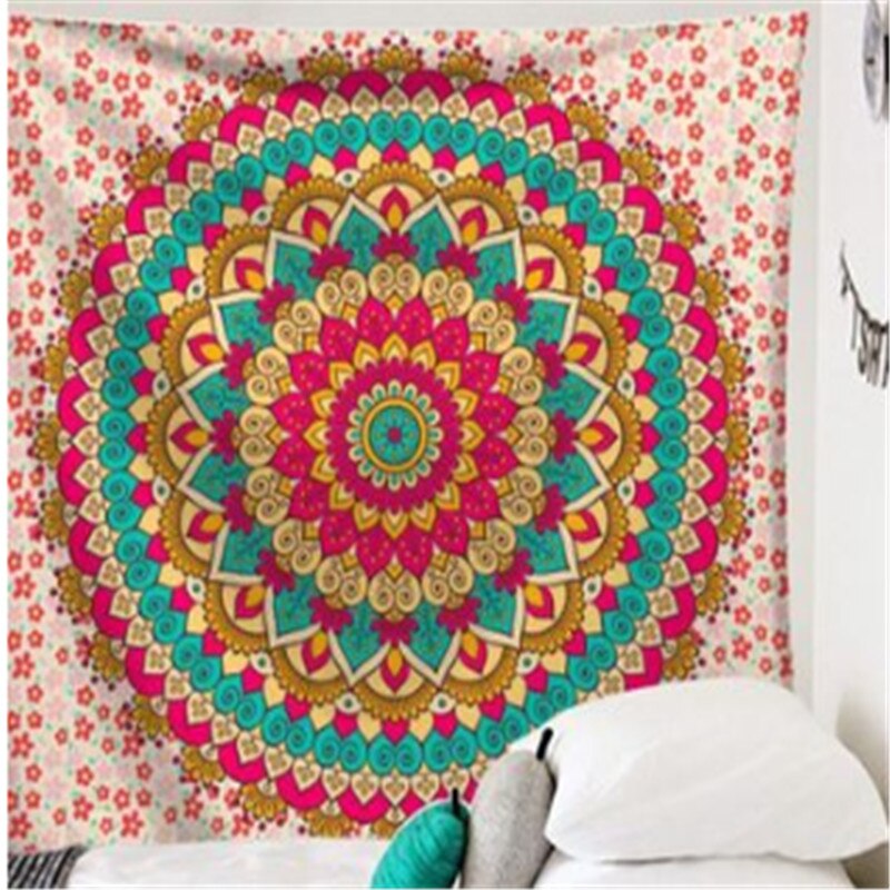 Mandala Tapestry Wall Hanging Boho Decor Wall Cloth Tapestries Psychedelic Hippie Night Moon Tapestry Mandala Wall Carpet