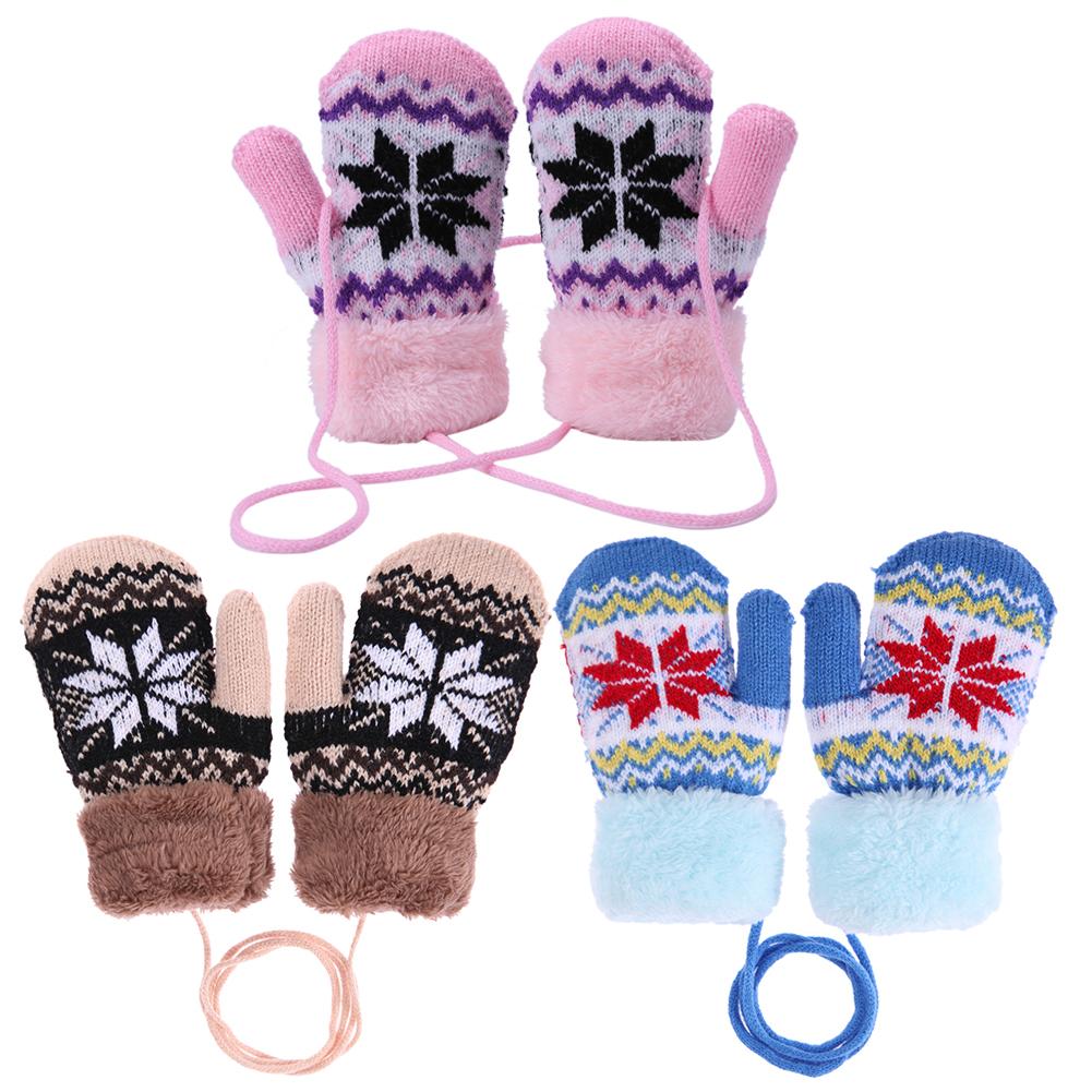 Winter Warm Baby Kids Handschoenen Gebreide Elastische Verdikte Ski Casual Wanten Handschoenen Voor Kinderen Meisjes Jongens Houden Hand Warm