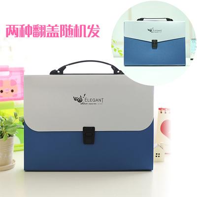 13 layers PP Office and Children Document collection ordner Document carpeta Paperso A4 Bag Folder Pocket: deep blue