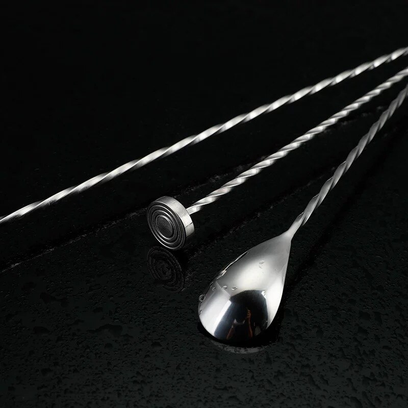 Bar Soul-cuchara especial para cóctel mojito, cuchara mezcladora de acero inoxidable con función de machacado, herramientas profesionales de Bartender