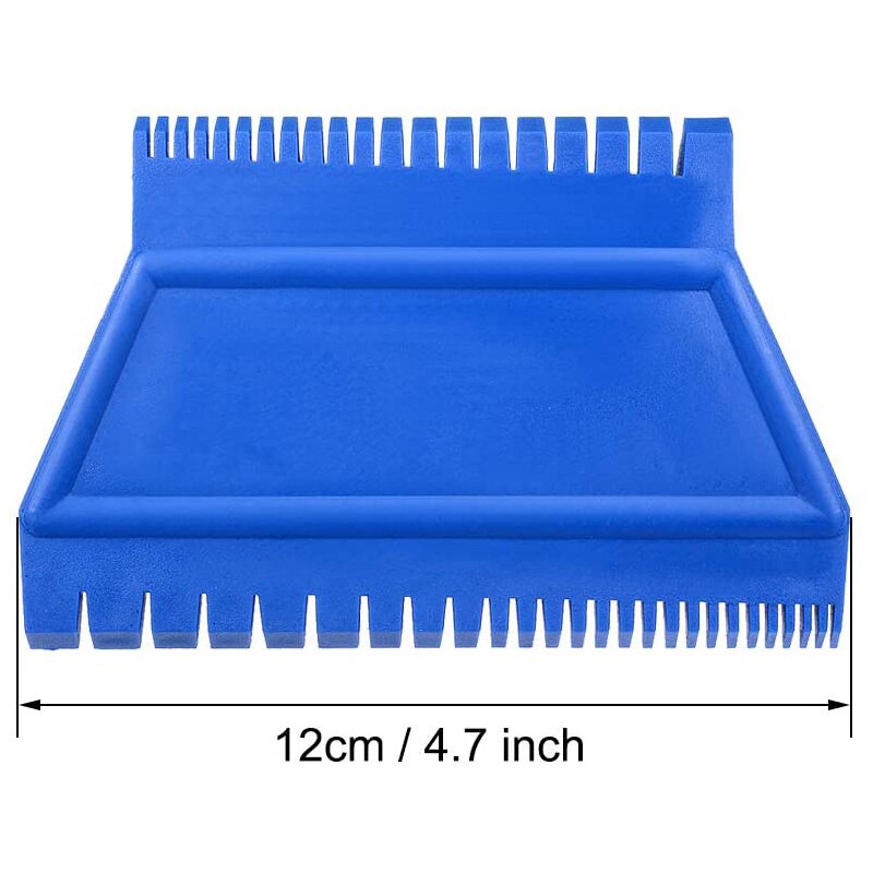 Wood Grain Tool 4.7 Inch Ladder Rubber Graining Pattern Scraper Tool for Wall Painting Decoration DIY MS15 Blue