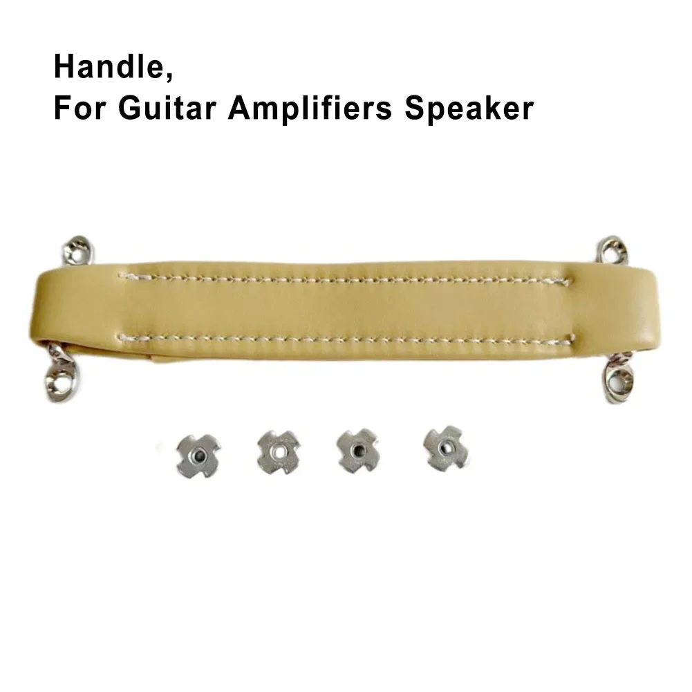 Maniglia per altoparlante per amplificatore per chitarra Maniglia per armadio per amplificatore Maniglie in pelle di vari colori con viti per altoparlante per amplificatori per chitarra: bianca