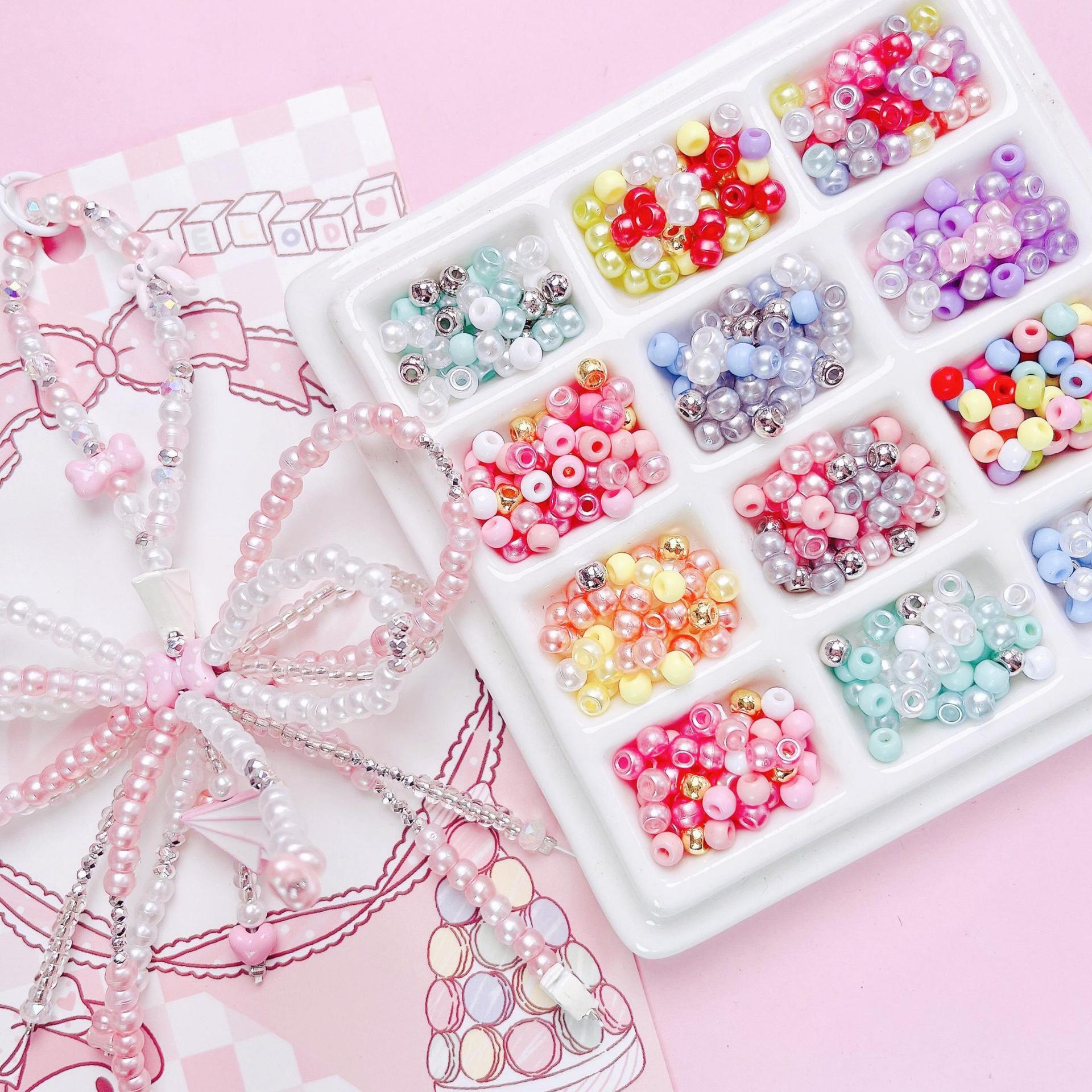 200 unids/lote de cuentas de semillas coloridas para fabricación de joyería, decoración DIY Y2K, pulsera, collar, pendientes, cadena para teléfono, accesorios para el cabello