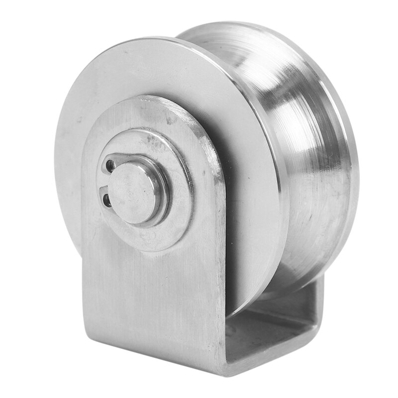 2 Inch Roller Wheel Bearings U Groove Pulley Wheels Detachable Heavy Duty Grooved Wheel for Material Handling and Moving