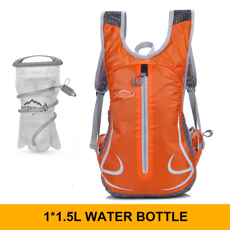 Travel backpack, ultra light ski rucksack, waterproof sports rucksack, suitable for cycling, hiking, hiking, camping, school run: orange 1.5L