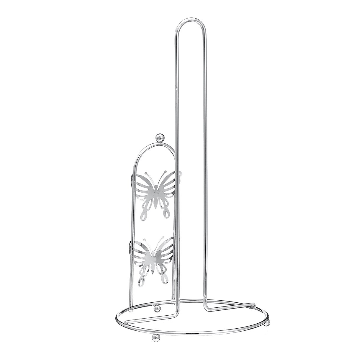 Standing Kitchen Roll Paper Towel Holder Rack Organizer Stainless Steel Storage Shelf Kitchen Bathroom Hardware Paper Holders: Butterfly L