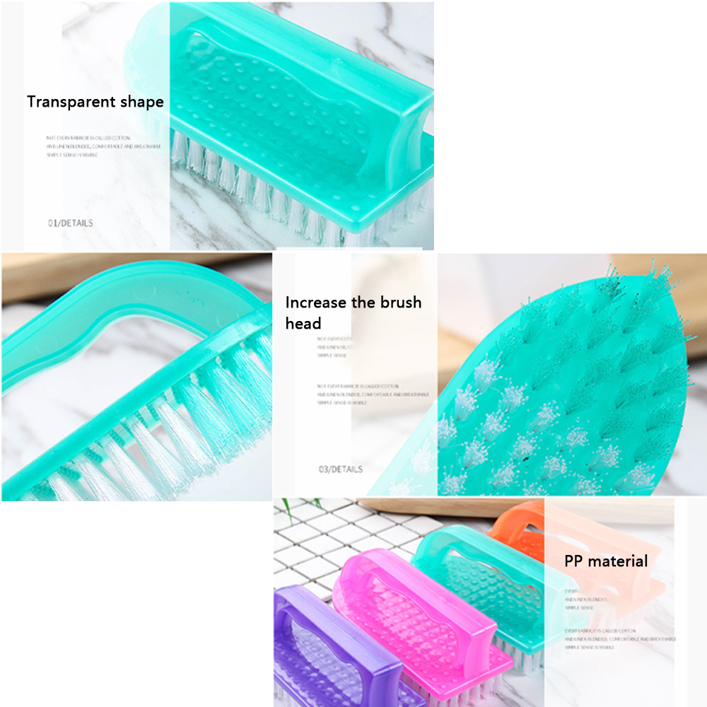 Spazzola per bucato in plastica resistente, setole rigide per vestiti, scarpe, pulizia del pavimento, strumento di lavaggio portatile multiuso per uso domestico