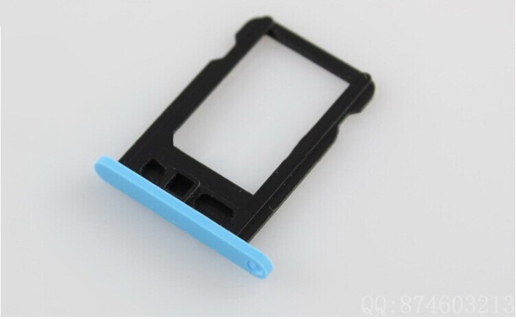 Colorful Sim Card Tray for iPhone 5C Sim Card Adapter Holder Slot Card Tray + White/orange/yellow/blue/green Replacement parts