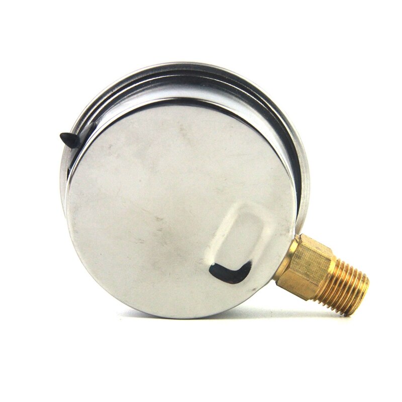 Liquid Filled Oil Pressure Gauge 0-5000PSI Brass 1/4 NPT Bottom Mount Standard Thread Hydraulic Meter Tool