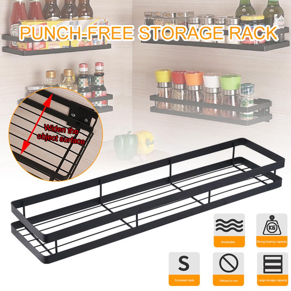 Stainless Steel Wall Mount Rack Thickened Floating Shelves Home Organizer for Kitchen Bathroom