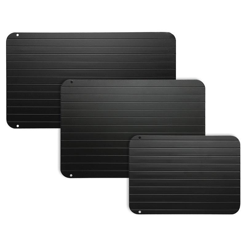 Placa de descongelación rápida portátil de aluminio, bandeja para descongelar carne fresca y saludable, utensilios para comida, herramientas de cocina, 1 unidad
