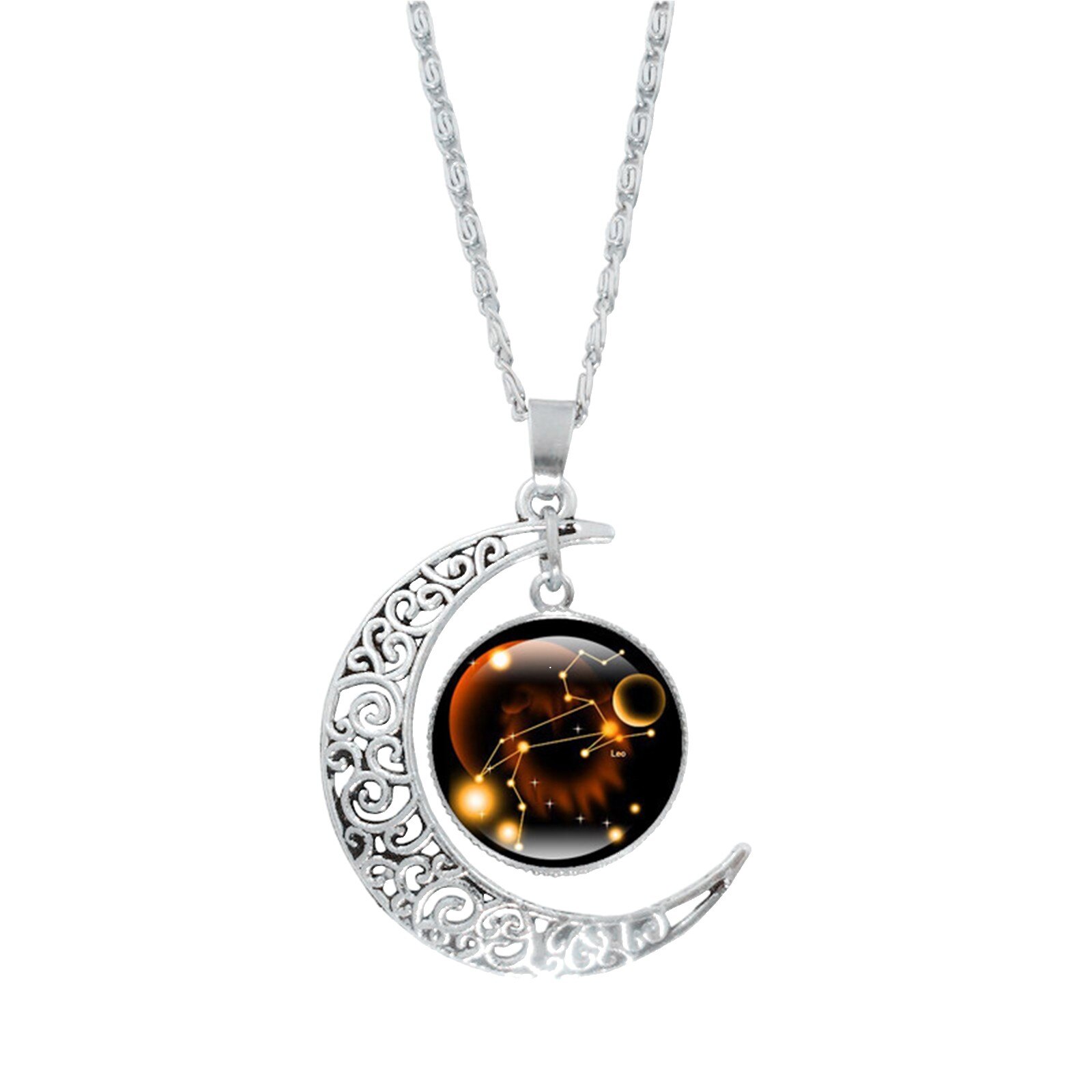12 costellazione luna collana catena donna strass di lusso girocollo gioielli moda ciondolo regali signore eleganti